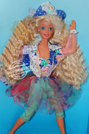 1992 Teen Talk Barbie, blonde - blue hat "Hbalo de verdat" # 4818
