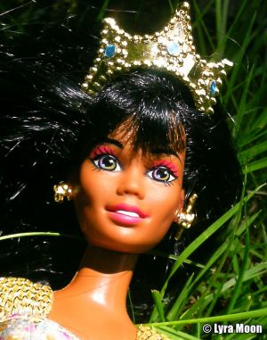 1996 Jewel Hair Mermaid / Märchen Haar Barbie AA #14587