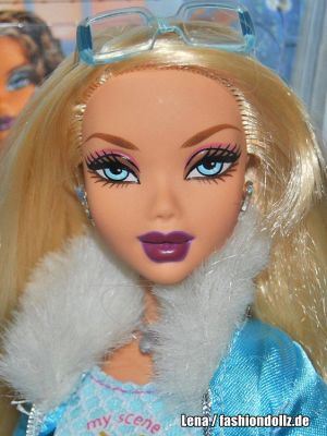 Barbie My Scene Kennedy Doll's Head Blonde Highlighted Hair Blue Eyes 
