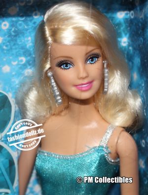 2014 Glitzer Glam Barbie, Blue Dress #BCN34