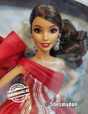 2019 Holiday Barbie, brunette FXF03 