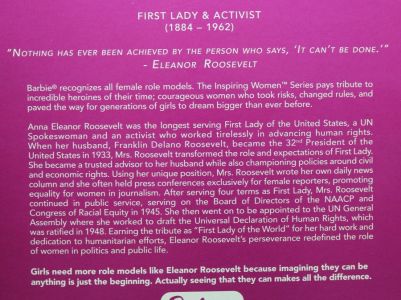 2021 Barbie Inspiring Women - Eleanor Roosevelt #      GYH03