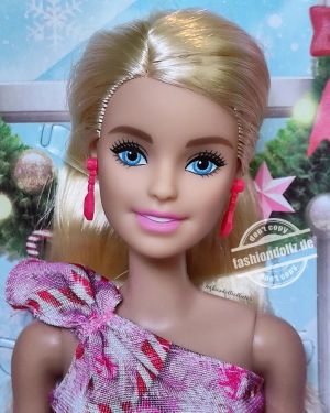 2021 Holiday Barbie, blonde GXD56