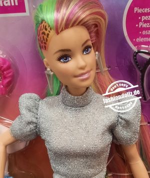 2021 Leopard Rainbow Hair Barbie GRN81