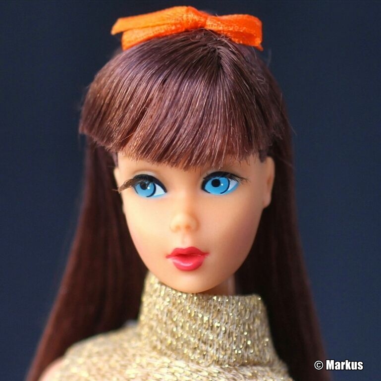 1967 Twist 'n Turn Barbie, red brown #1160