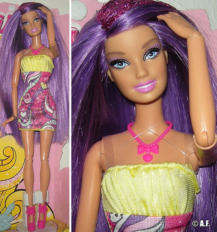 2012 Hairtastic / Glam Hair Barbie, purple