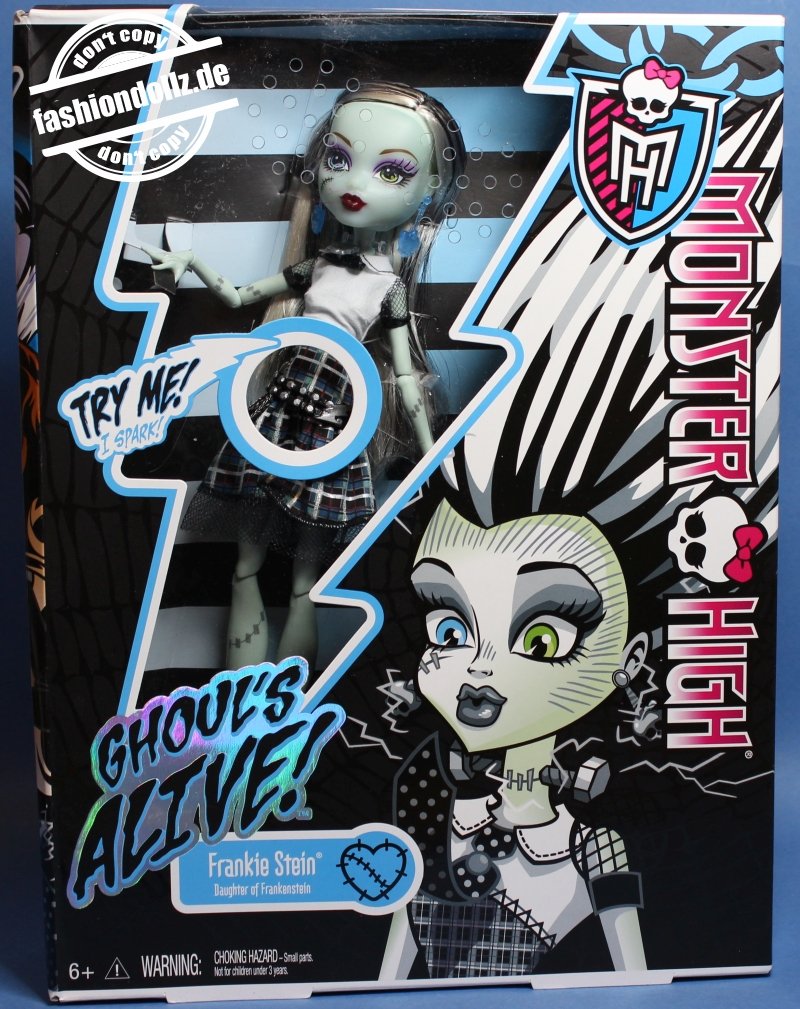 2012 Monster High Ghouls Alive Frankie Stein #Y0424