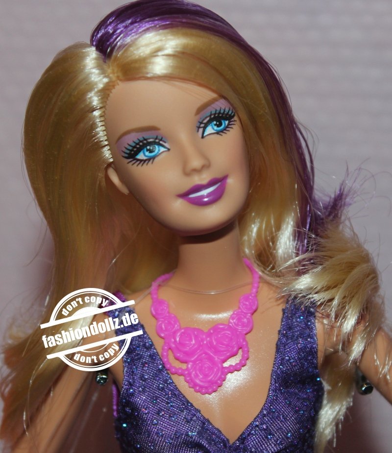 2013 Fashionistas Rainbow Wave 1 Barbie, purple X7870