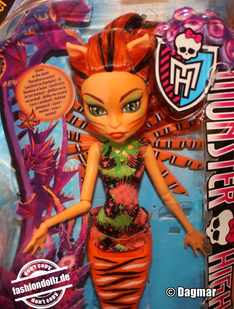 2015 Monster High Great Scarrier Reef – Glowsome Ghoulfish Toralei Stripe #DHH36