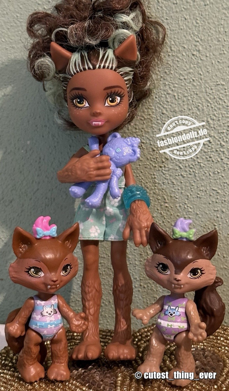 2018 Monster Family - Bunk Bed Set with Pawla, Weredith & Packlyn #FND56