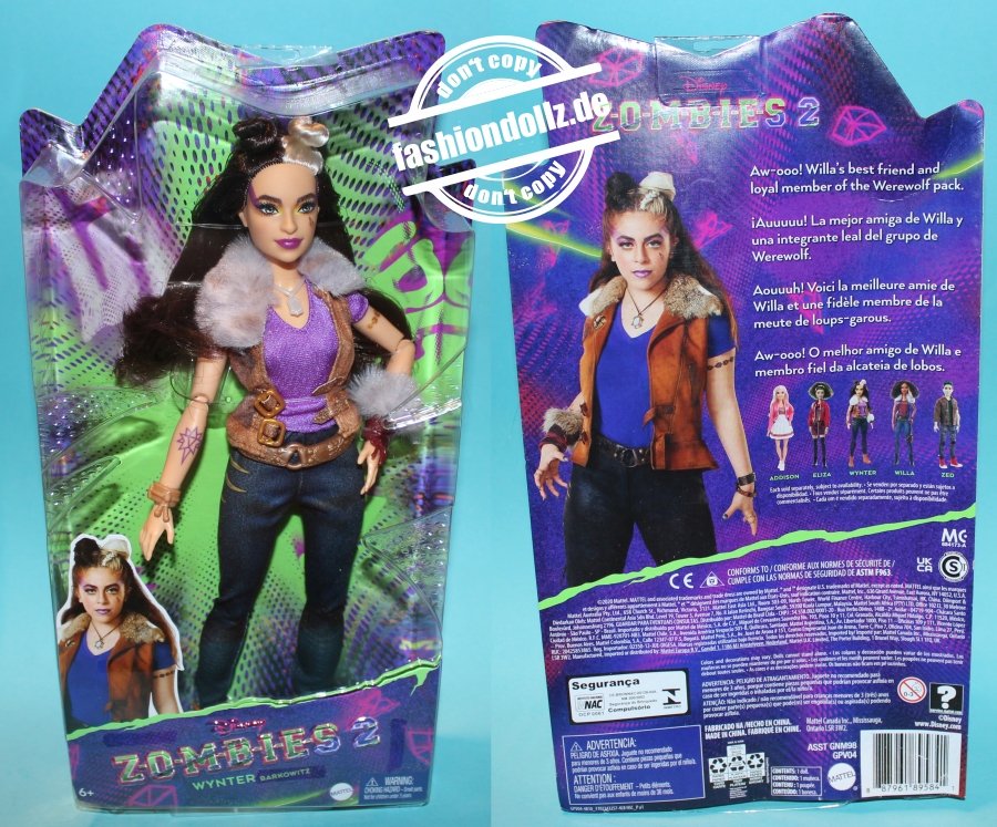 2020 Zombies 2 - Mattel / Disney Dolls: Addison, Eliza, Wynter, Willy & Zed