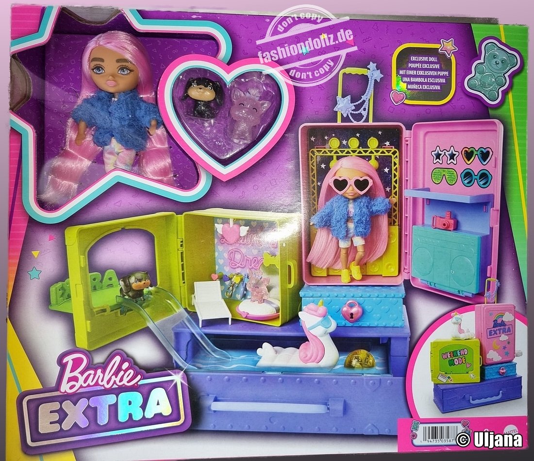 2021 Barbie Extra Minis & Pets Dollhouse Playset #HDY91