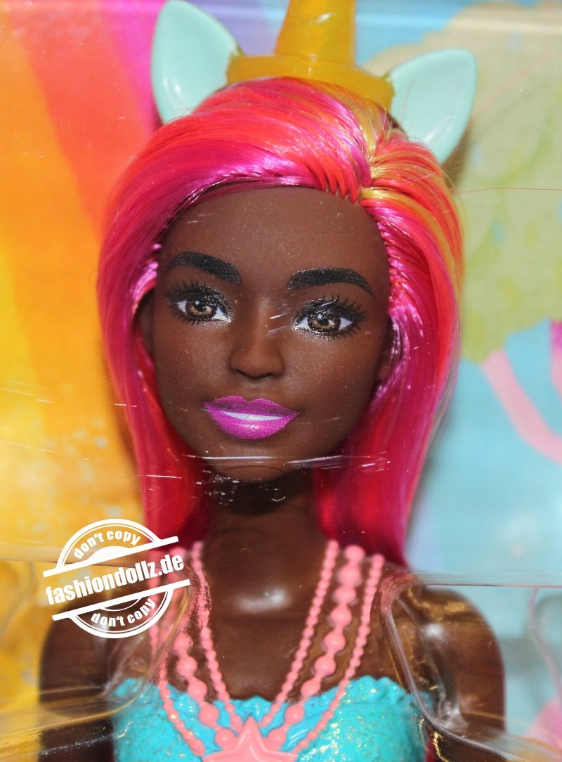 2022 Dreamtopia Unicorn Barbie, pink/yellow hair #HGR19