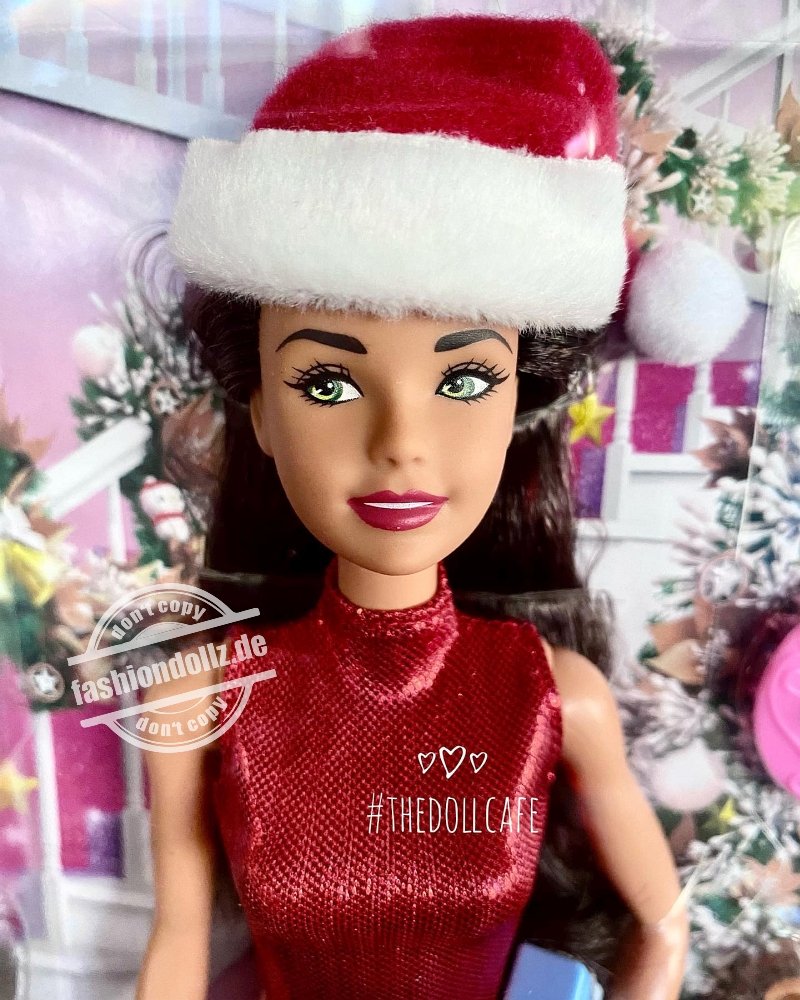 2022 Holiday - Santa Barbie, brunette HJX69