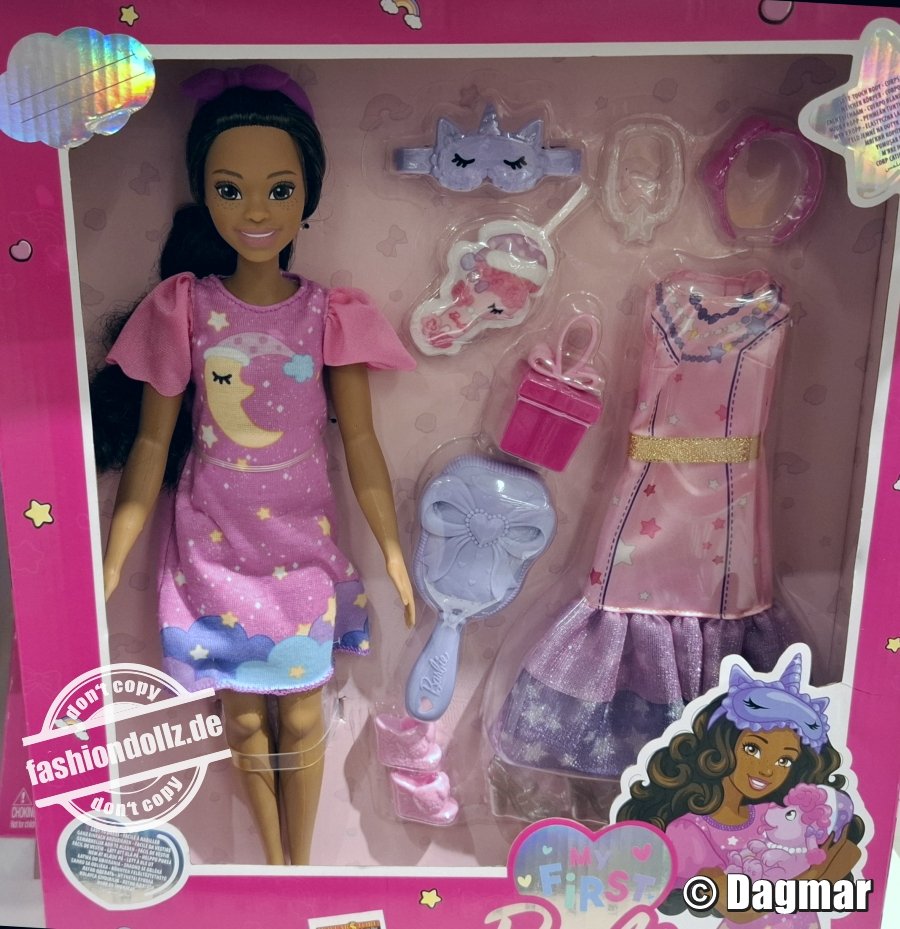2023 My First Barbie - Brooklyn Party & Bedtime Deluxe Set #HMM67