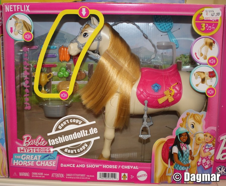 2024 Barbie Mysteries - The Great Horse Chase - Dance and Show Horse #HXJ42