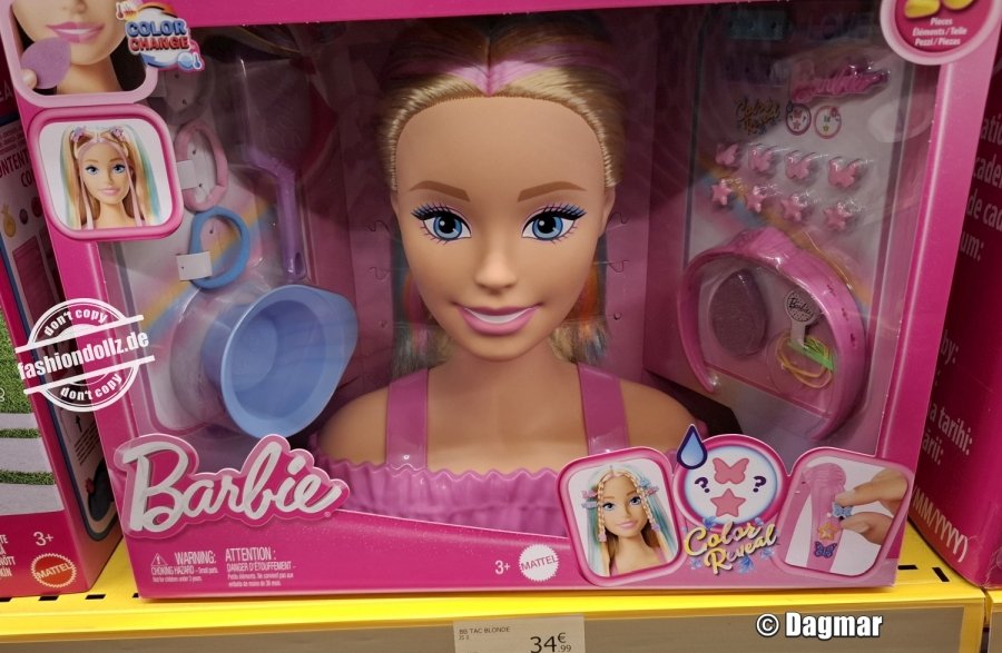 2025 Barbie Color Reveal Styling Head, blonde #JFG81