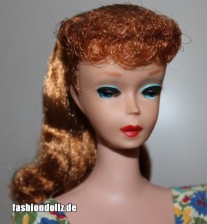 1961 Ponytail Barbie No. 5, titian / redhead #850