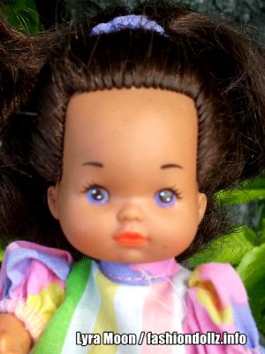 1993 Barbie Li'l Friends (brunette, stripes dress)