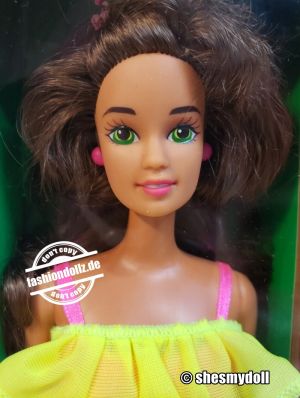 1995 Ruffle Fun Barbie, Hispanic brunette #12435