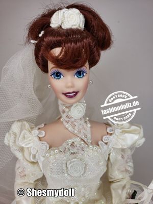 1996 Romantic Rose Bride Porcelain Barbie #14541