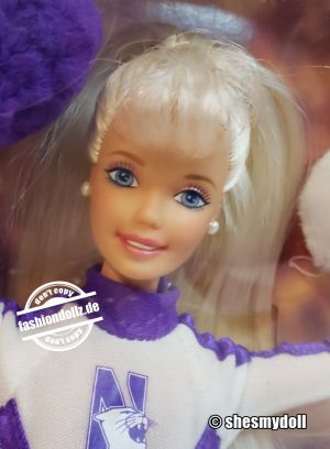 1997 University Cheerleader Barbie - Northwestern #19167