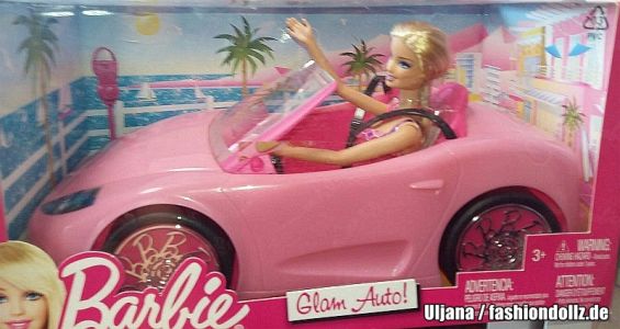 2012 Barbie Glam Auto - Convertible Car X0451