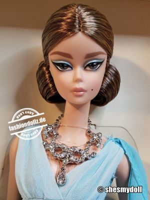 2017 Blue Chiffon Ball Gown Barbie #DYX74