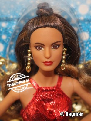 2017 Holiday Barbie, brunette #DYX41