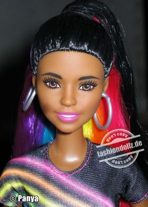 2019 Rainbow Sparkle Hair Barbie AA  #FXN97