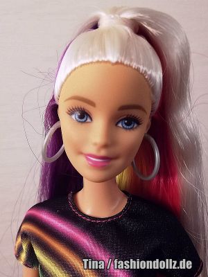 2019 Rainbow Sparkle Hair Barbie  FXN96