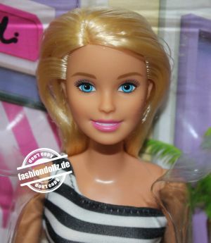2019 Standard Fashion Barbie, black & white stripe dress FXL68
