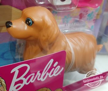 2021 Barbie Newborn Set with Mommy Dog & 3 Puppies #HCK75