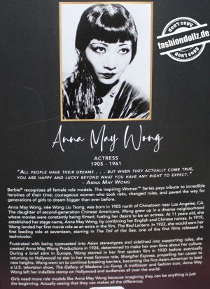 2023 Inspiring Women - Anna May Wong Barbie #      HMT98