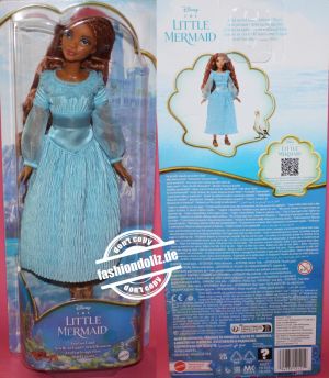 2023 Mattel Disney The little Mermaid, Ariel on land, blue dress # HLX09